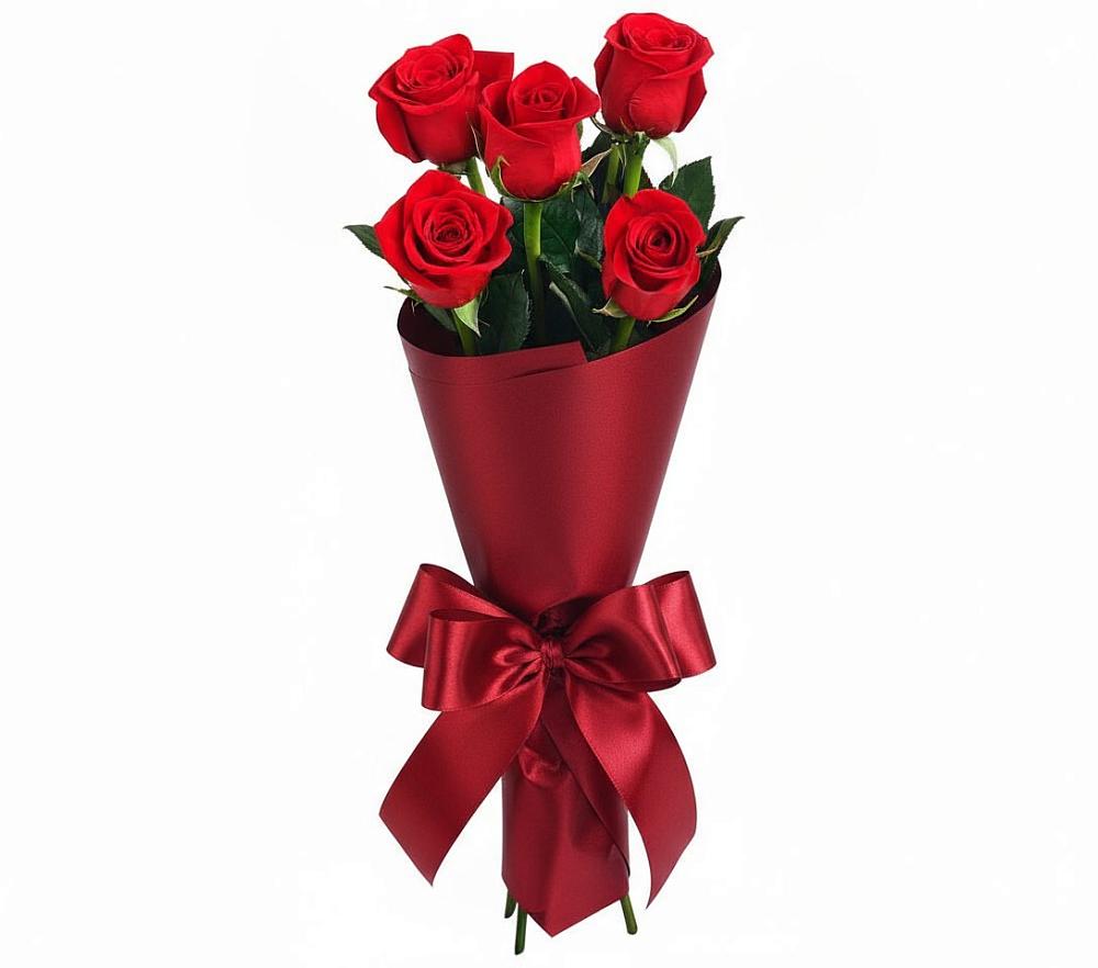 Букет 5 Красных роз Эдлесс Лав в Усть-Куломе