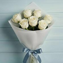 Букет 7 Белых роз Эдлесс Лав в Усть-Куломе