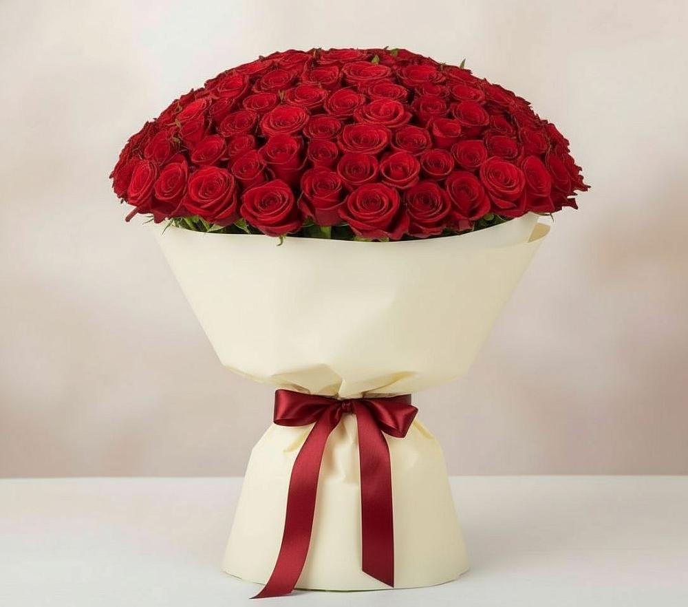 Букет 101 Красная роза Милано в Усть-Куломе
