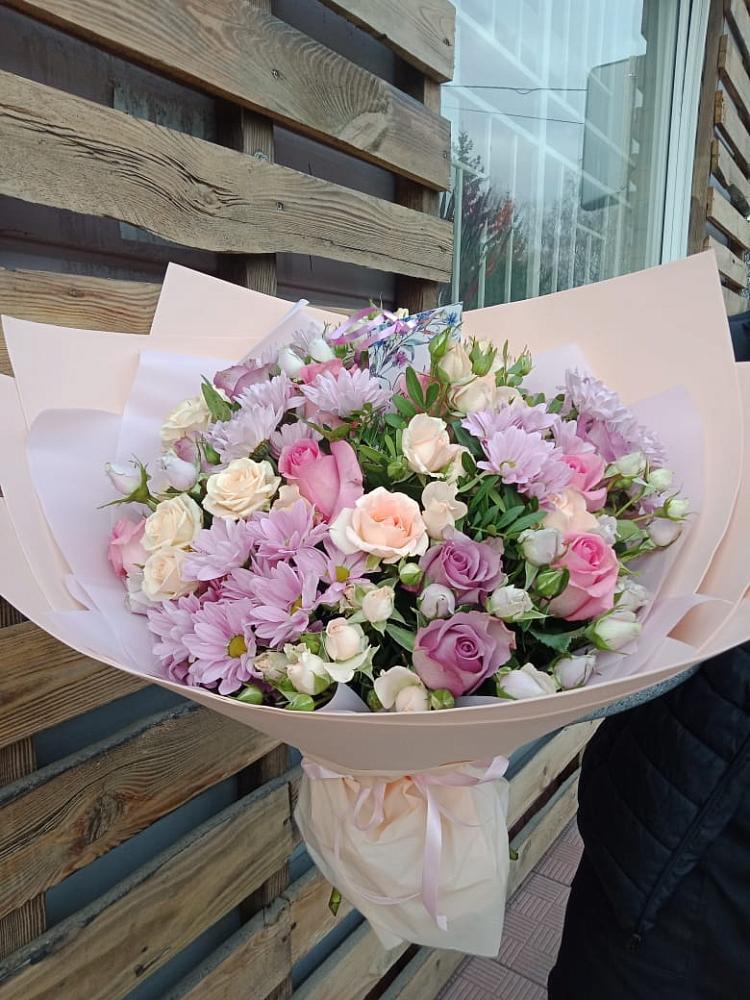 Букет цветов из: Розы и Хризантемы в Усть-Куломе