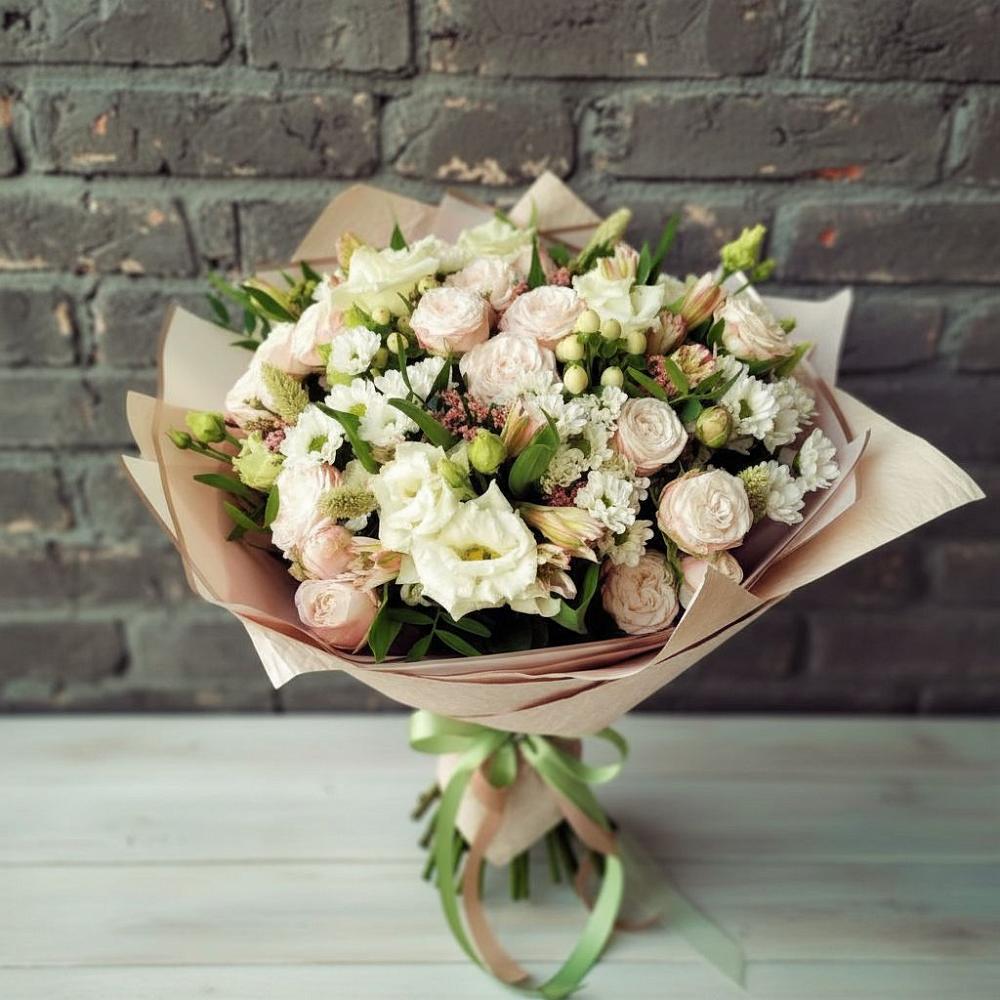 Букет цветов из: Альстромерии, Розы и Хризантемы в Усть-Куломе