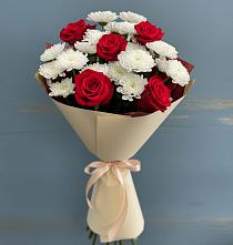 Букет цветов из:  Розы и Хризантемы #REPLACE_PRED# Усть-Куломе