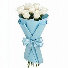 Букет 7 белых роз Проуд в Усть-Куломе