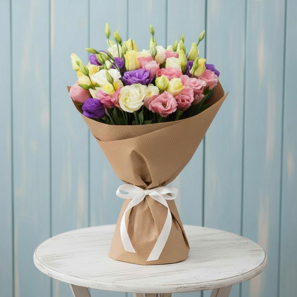 Букет цветов из: Лизиантусы в Усть-Куломе