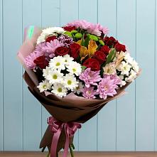 Букет цветов из:  Розы, Хризантемы и Альстромерии в Усть-Куломе