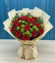 Букет цветов из:  Розы и Хризантемы #REPLACE_PRED# Усть-Куломе