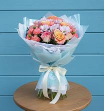 Букет цветов из:  Хризантемы и Розы в Усть-Куломе