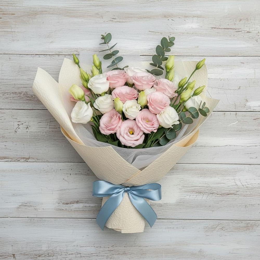 Букет цветов из: Лизиантусы в Усть-Куломе